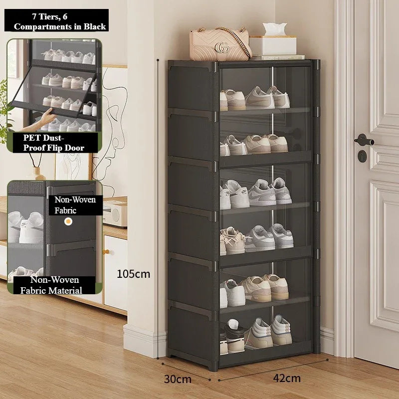 Shoe Rack-Shoe Storage Cabinet Vertical Shoe Organizer