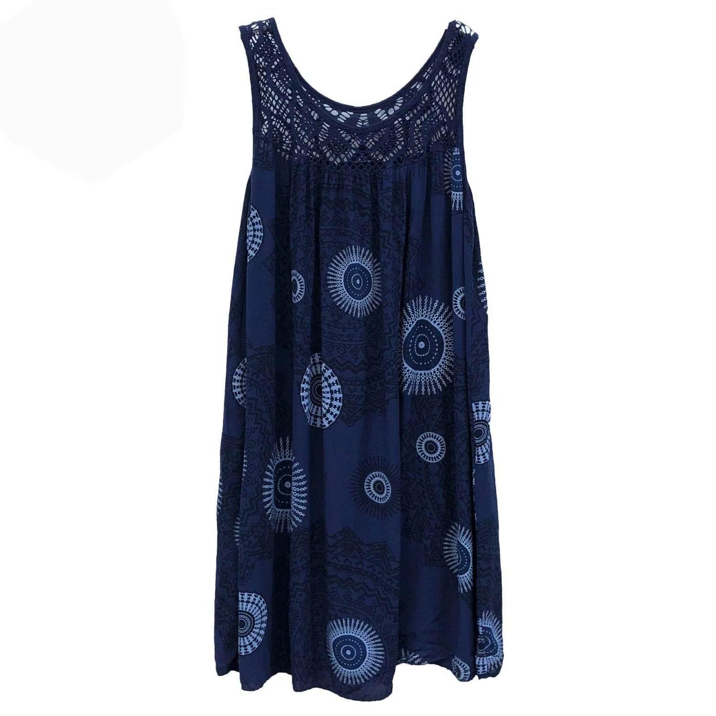 Women's clothing summer sleeveless camisole dress lace print sleeveless large swing loose sexy dress long skirt plus size - Empire P.E