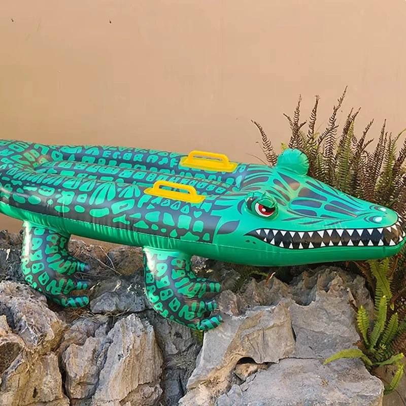 Inflatable Floating Row Children Adults Water Toys Crocodile Shape Simulation Inflatable Animal for Swimming Kids Pool - Empire P.E