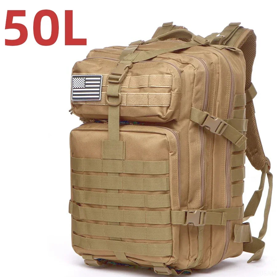 25L/50L 1000D Nylon Waterproof Trekking Fishing Hunting Backpack