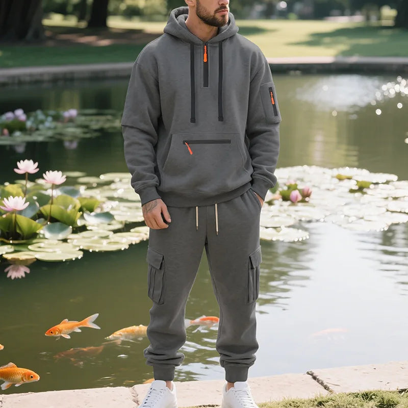 Men's 2 Piece Long Sleeve Athletic Sweatsuits