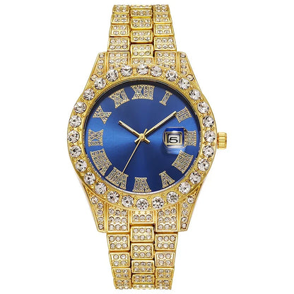 Luxury Classic Golden Men's Steel Strap - Empire P.E