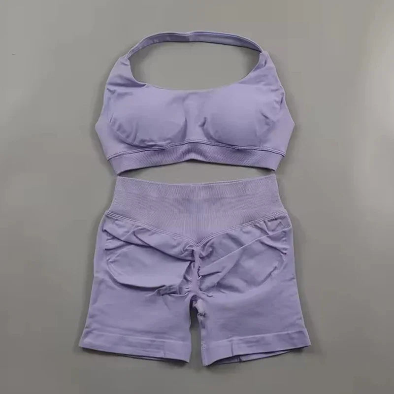 Sports Shorts Set 2 Pieces Seamless Yoga Set - Empire P.E