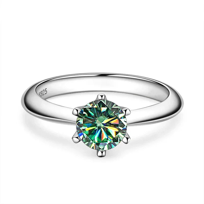 GRA Certified Moissanite Ring VVS1 Lab Diamond Solitaire Ring - Empire P.E