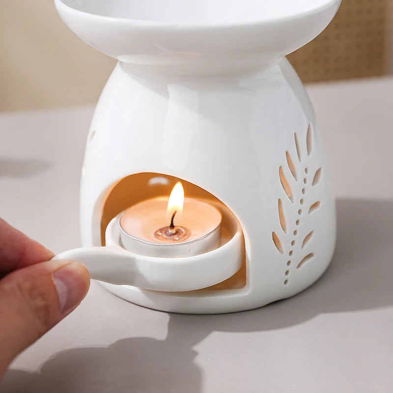 White Ceramic Incense Burner