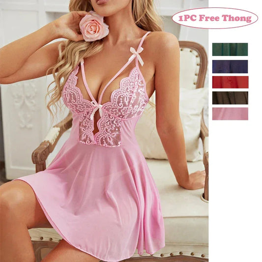 Women's Sexy Lace Bow Lingerie - Empire P.E