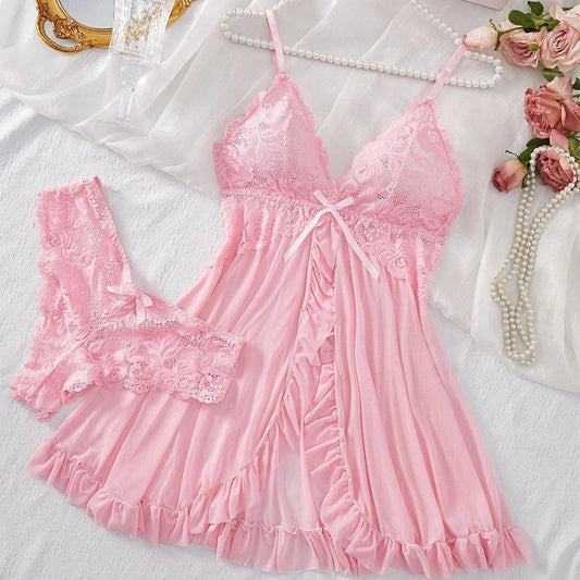 Sexy Lingerie Set Women Erotic Bra Nightdress Sexy Lace - Empire P.E