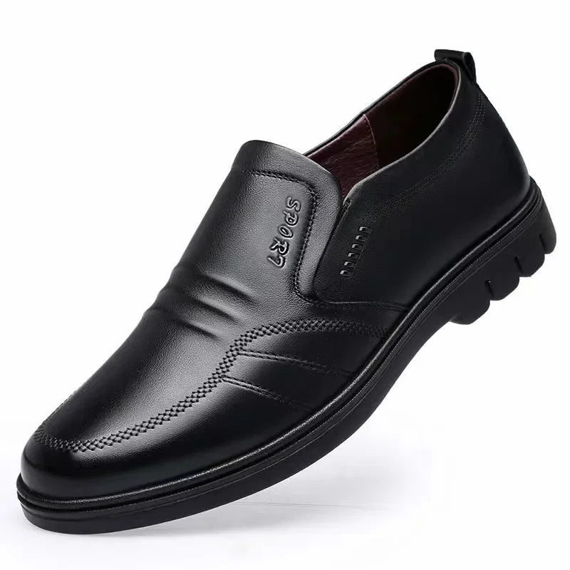 Men's leather shoes Soft bottom anti slip and breath shoes - Empire P.E