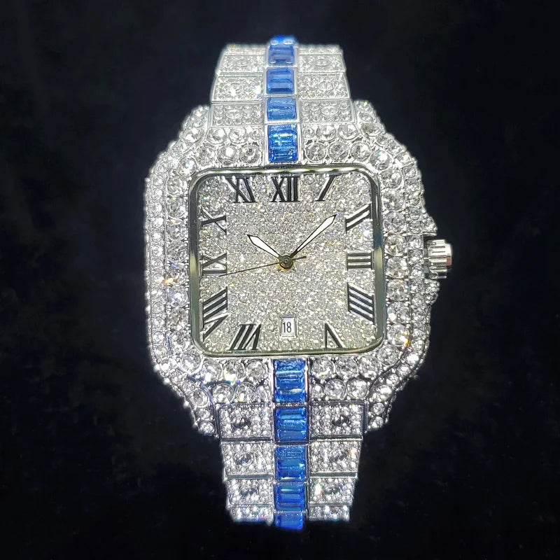 Men's Luxury Diamond Fashion Designer Style Quartz Watches