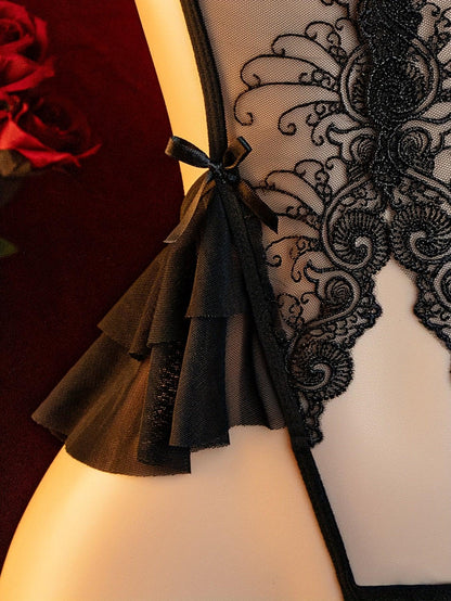 Sexy Lingerie Sexy Bodysuit Black Nightgown - Empire P.E