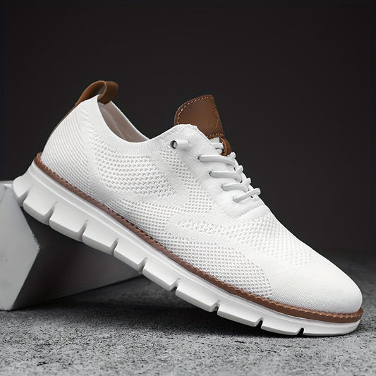 Mens Plus Size Trendy Knitted Walking Shoes