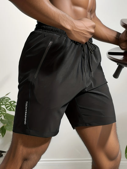 3pcs Men's Quick-Dry Breathable Athletic Shorts