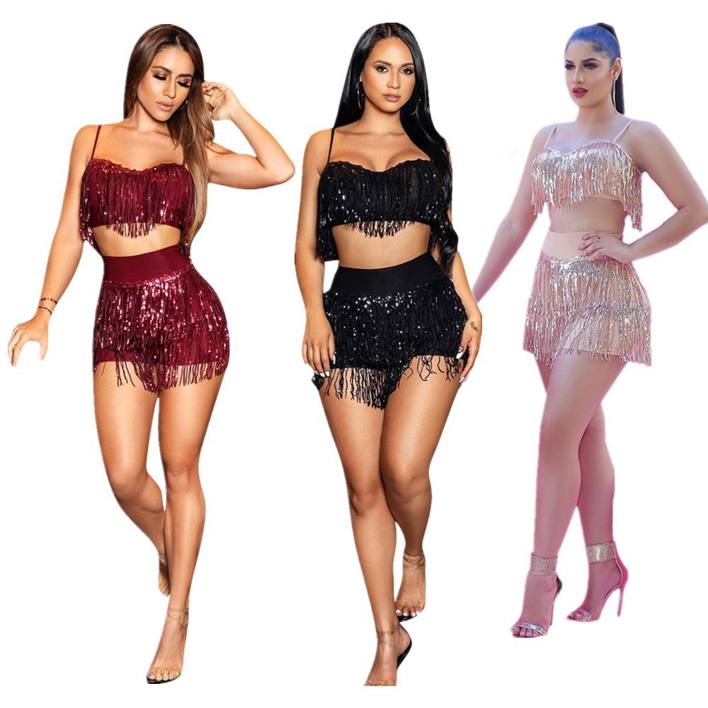 Women's Nightclub Style Sequin Suit