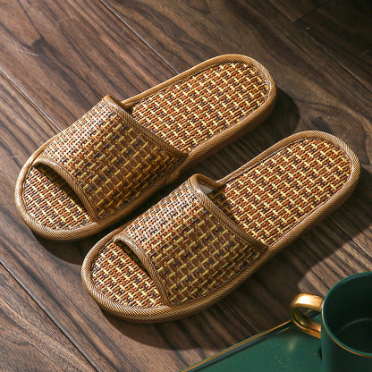 Vine Grass Woven Bamboo  Slippers