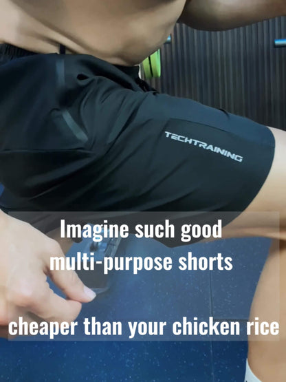 3pcs Men's Quick-Dry Breathable Athletic Shorts