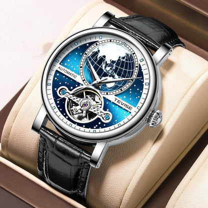 Men's Luminous Leather Casual Waterproof Automatic Mechanical Watch - Empire P.E
