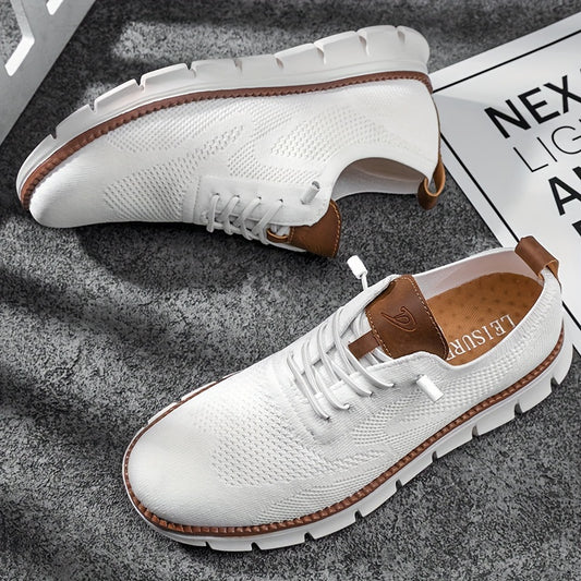 Mens Plus Size Trendy Knitted Walking Shoes