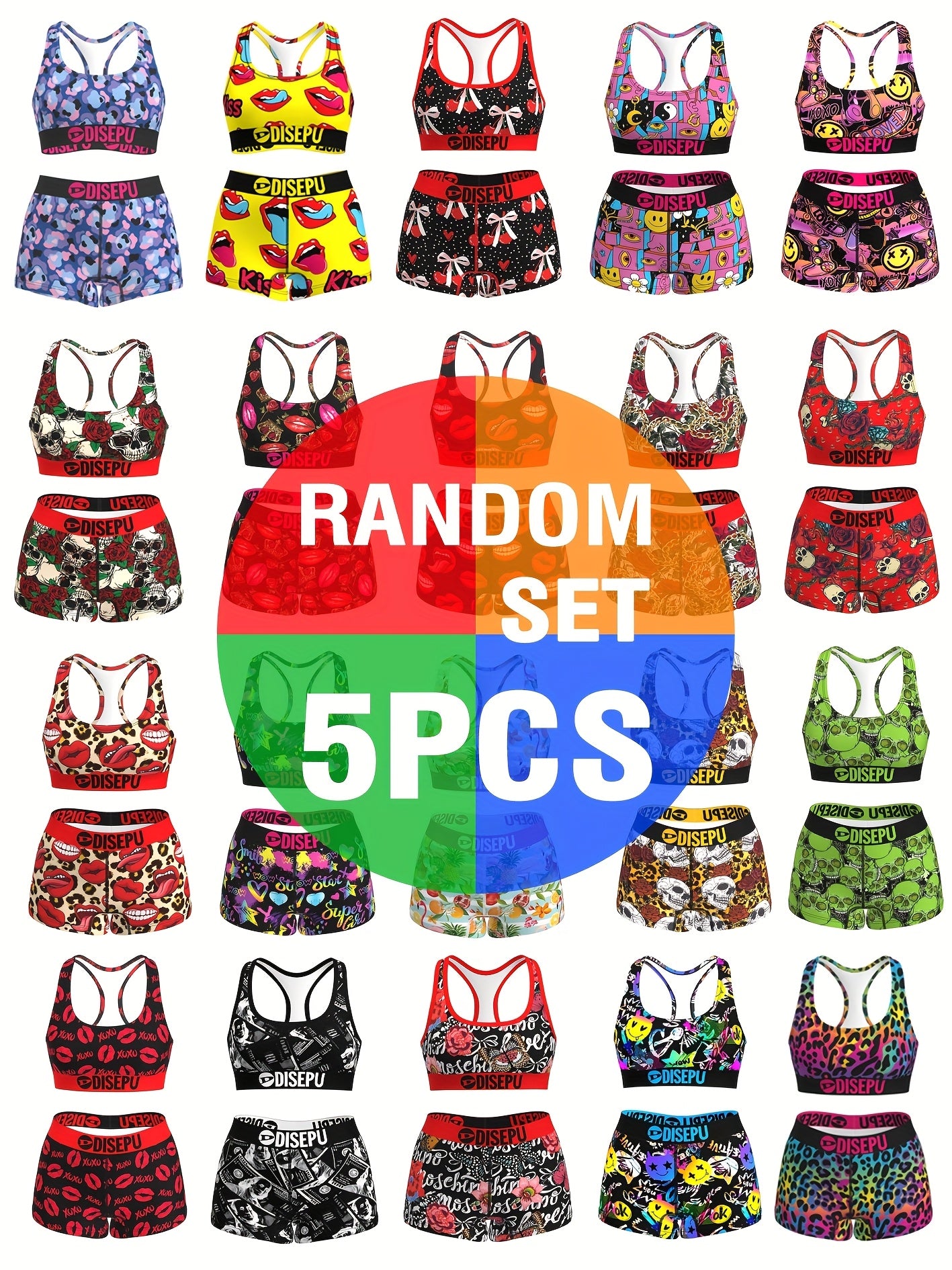 5 Sets of Randomly Styled Women's Sporty Outfits